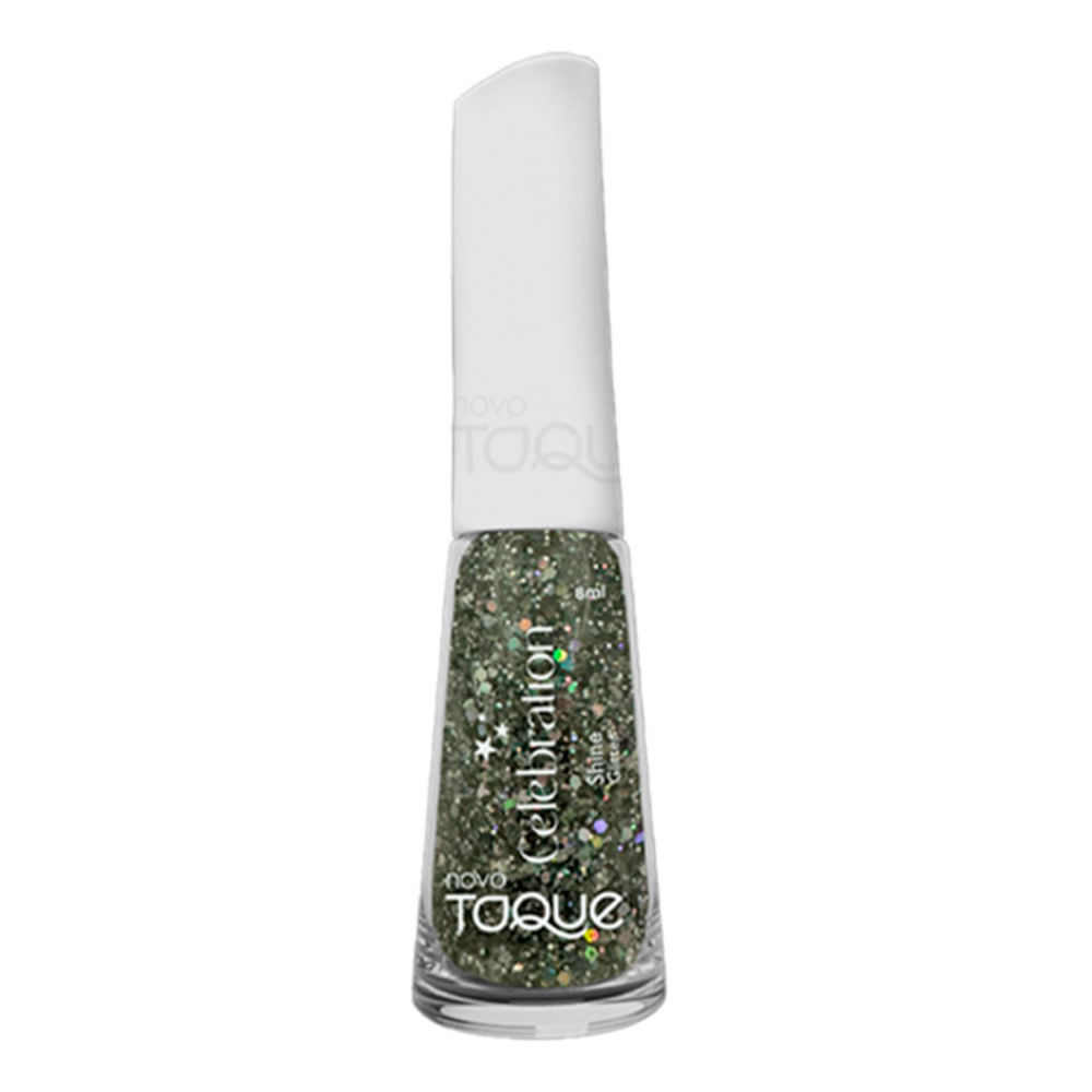 Esmalte Novo Toque Celebration Glitter Cor Shine 8ml - Beauty