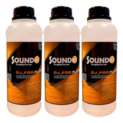 Kit 3 Líquido De Fumaça Sound7 Djfog Fluid 1 Litro Densidade