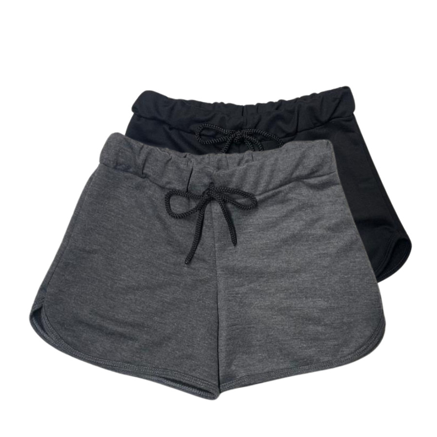 Kit 2 Shortinho Moletinho Infantil Verão Cores Variadas