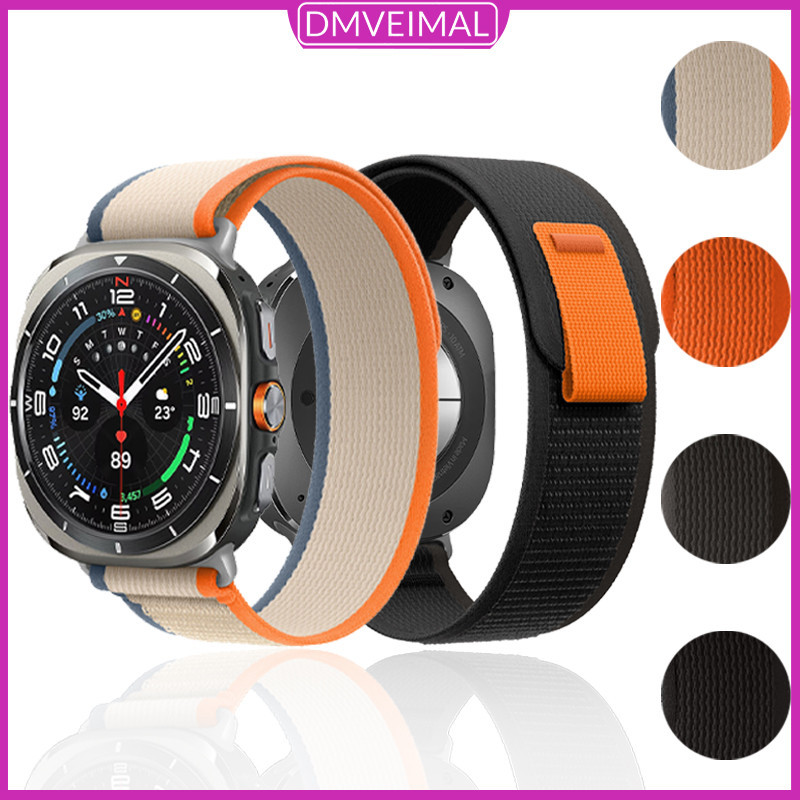 Soft Esportiva Pulseira De Nylon Trail Loop Para Relógio Smartwatch Samsung Galaxy Watch Ultra 2 /Ultra 47mm