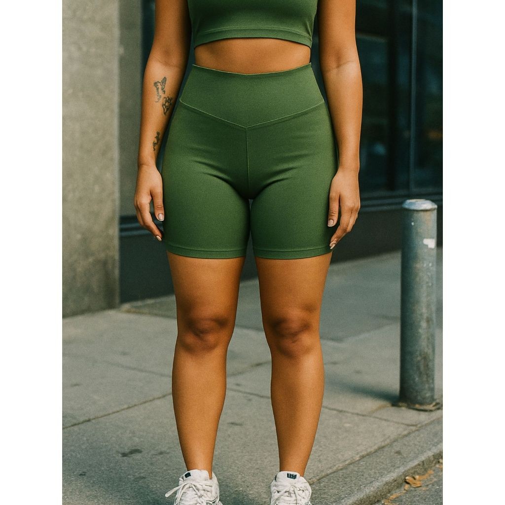 Short Esportivo Feminino Poliamida Zero Transparencia com Bolso Conforto e Segurança nos Treinos