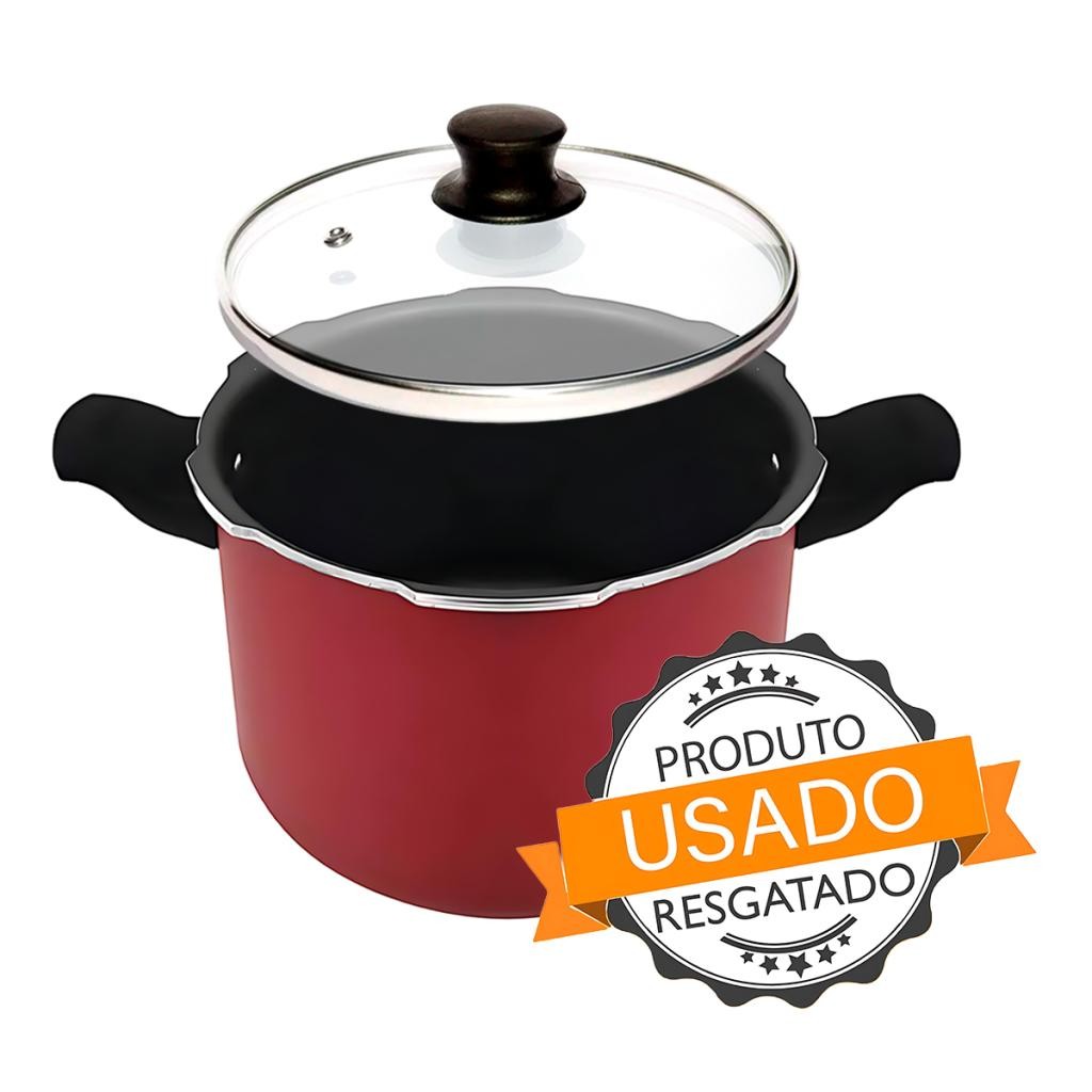Caldeirão Tramontina Vancouver 4,5 L 20cm Antiaderente com Tampa de Vidro - RECONDICIONADO