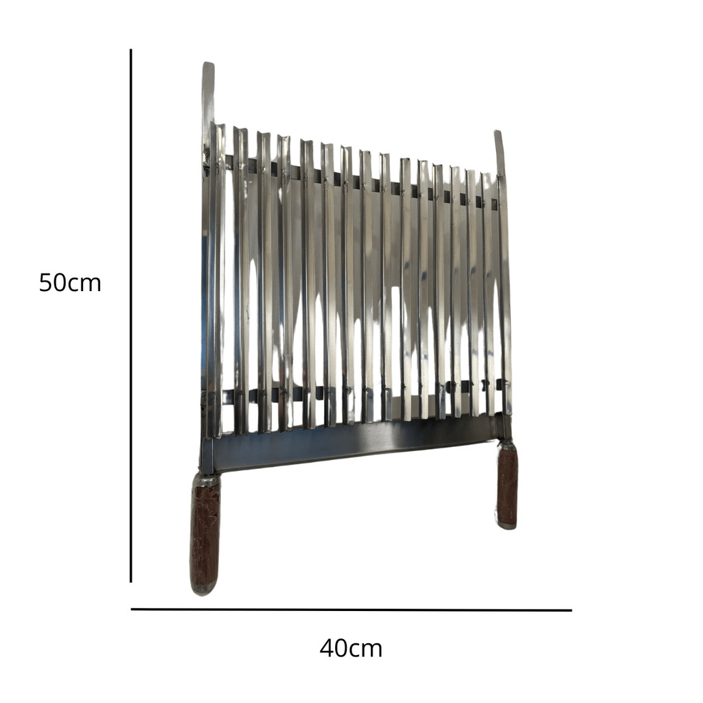 Grelha De Inox Com Recolhedor De Graxa Modelo Uruguaia 40x50 Cm