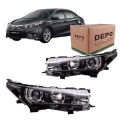 Par Farol Corolla 2015 2016 Com Led Toyota Depo