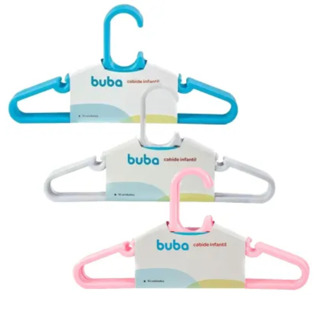 Kit 10 Cabides Infantil De Criança Buba em Oferta na Shopee