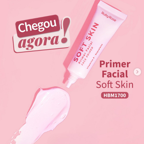 Primer Facial Soft Skin Linha Rosa By RUBY ROSE HB-M1700