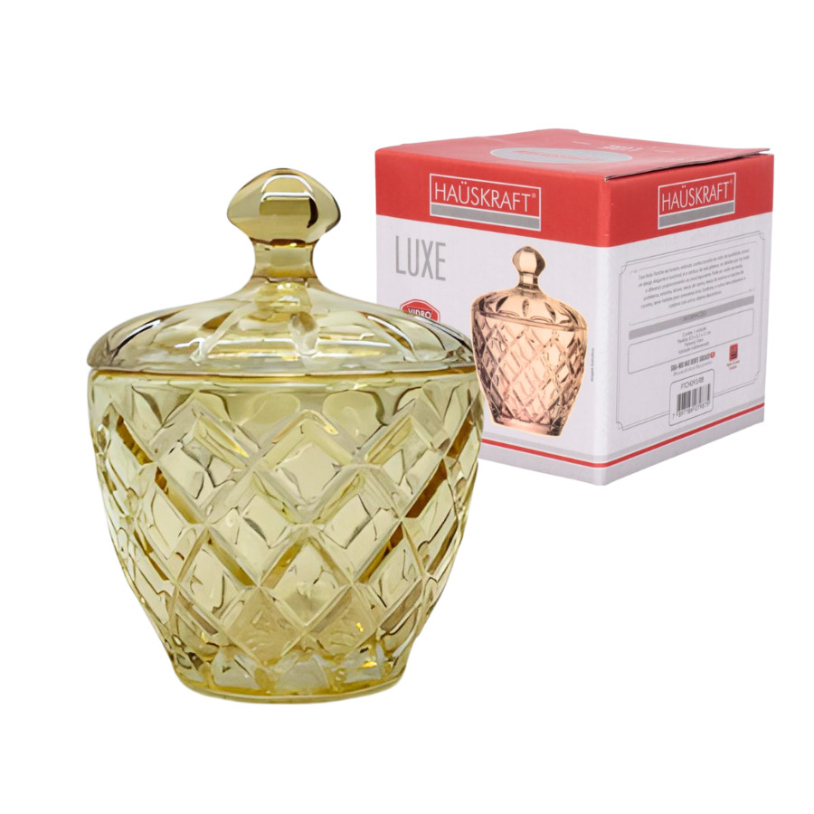 Potiche Bombonier Baleiro Vidro Decoração Luxe Bala Com Tampa