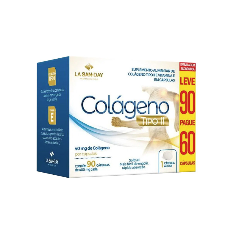 Colágeno Tipo 2 Lá San Day 90 Cápsulas em Oferta na Shopee