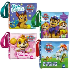 LIVRO DE PANO PATRULHA CANINA VALE DAS LETRAS BEBÊ FELIZ PAW PATROL CACHORRO DOG INFANTIL BANHO FOFO