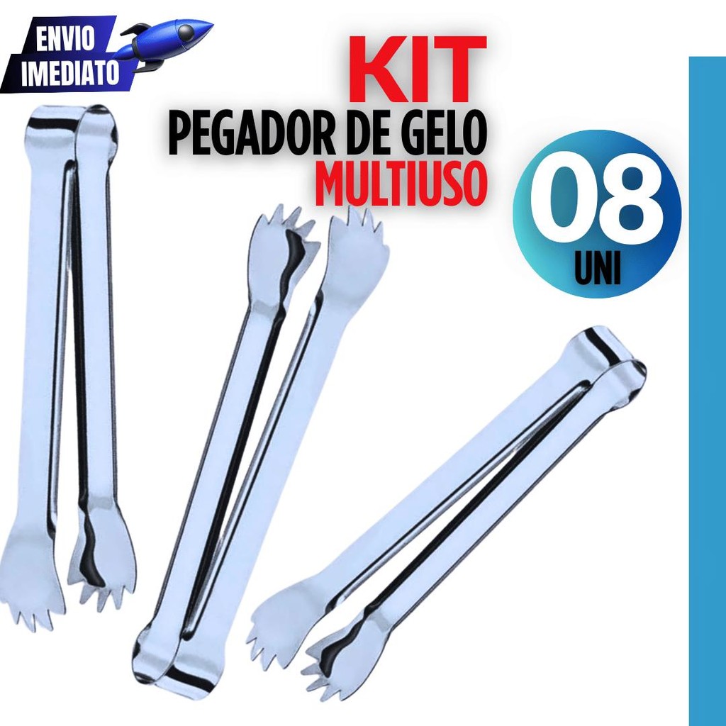 8 pegadores inox de 18,5cm: utilidade garantida para todas as horas Bares Restaurantes Churrascaria Carne