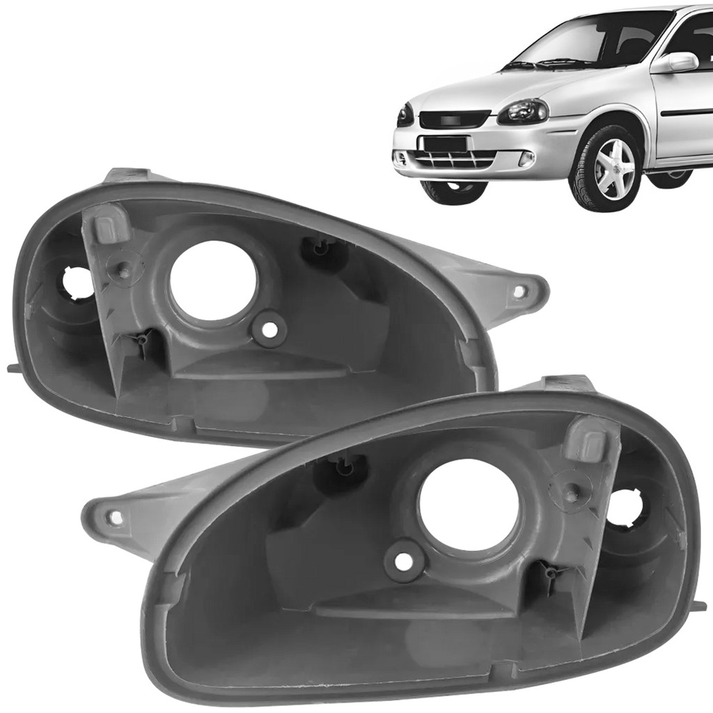 Carcaça Farol Corsa 94 95 96 97 98 99 2000 2001 2002 2003 2004 2005 2006 2007 2008 2009 Preto