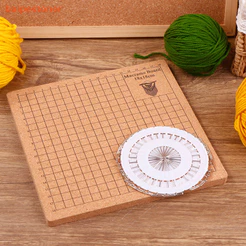 [baipestoner] Criativo Macrame Placa Artesanato Tricô Corda Grade De Cortiça DIY Fio De Lã Ferramenta Fixa Malha