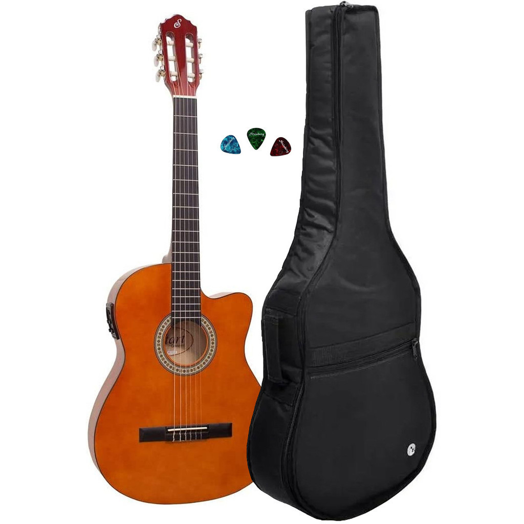 Violão Elétrico Giannini Nf-14 Ceq Natural +capa Acolchoada