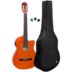 Violão Elétrico Giannini Nf-14 Ceq Natural +capa Acolchoada