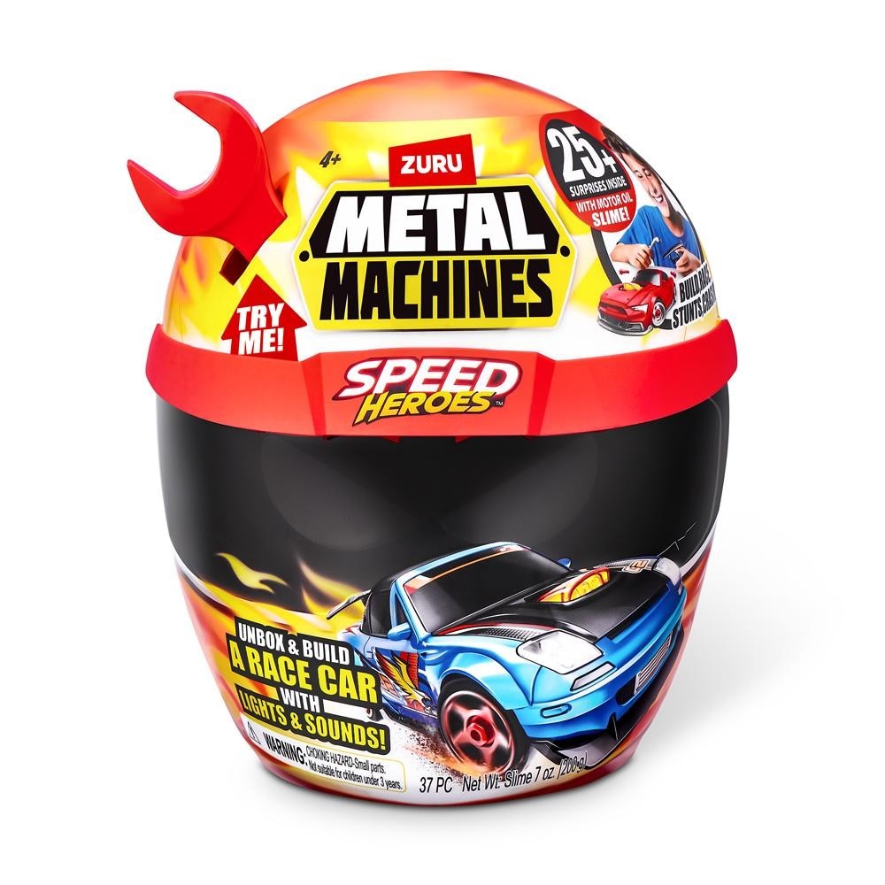 Capacete Surpresa Metal Machines SpeedHero 20peças, Vermelho - Mom & Baby