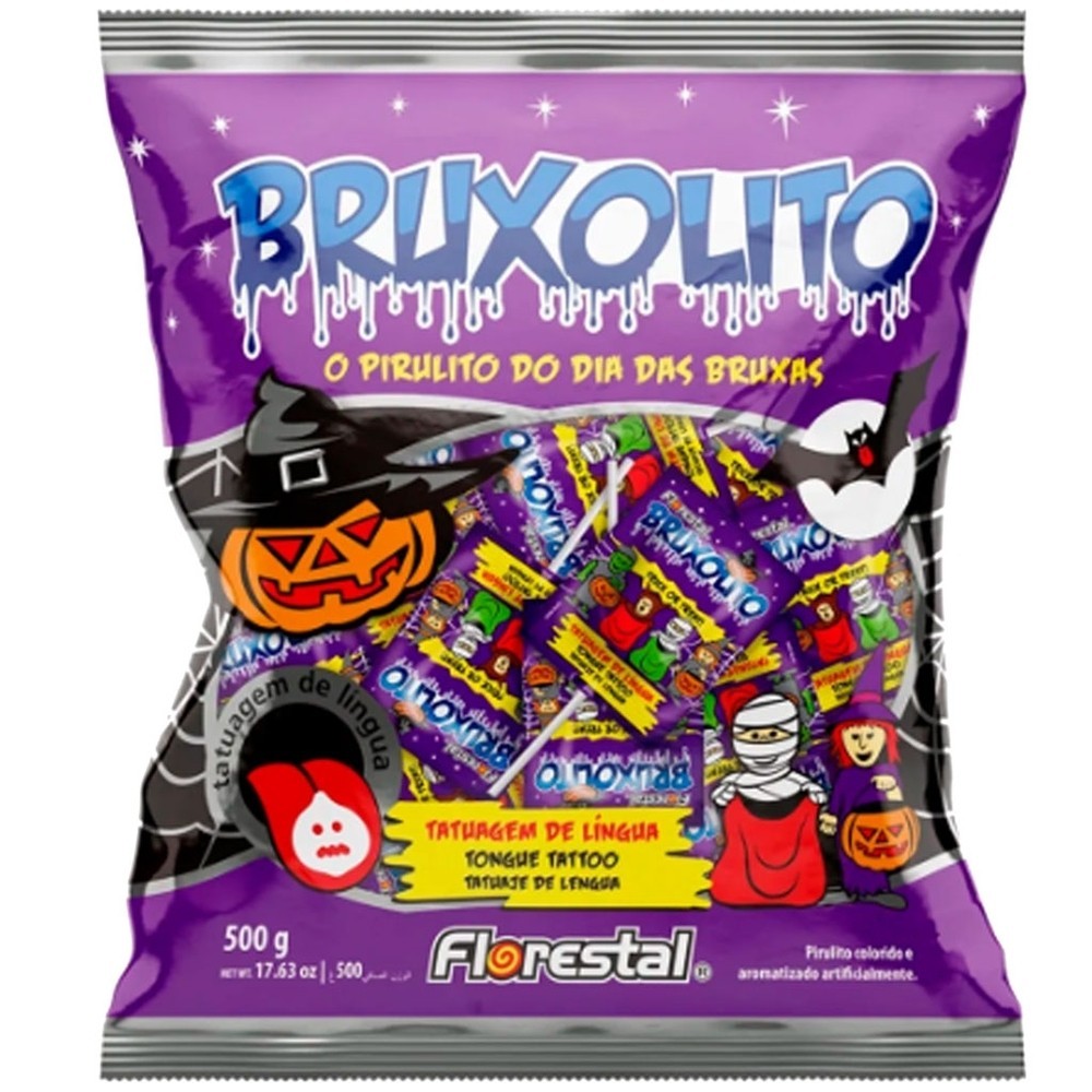 Pirulito Bruxolito com Tatuagem de Língua 500g - Florestal