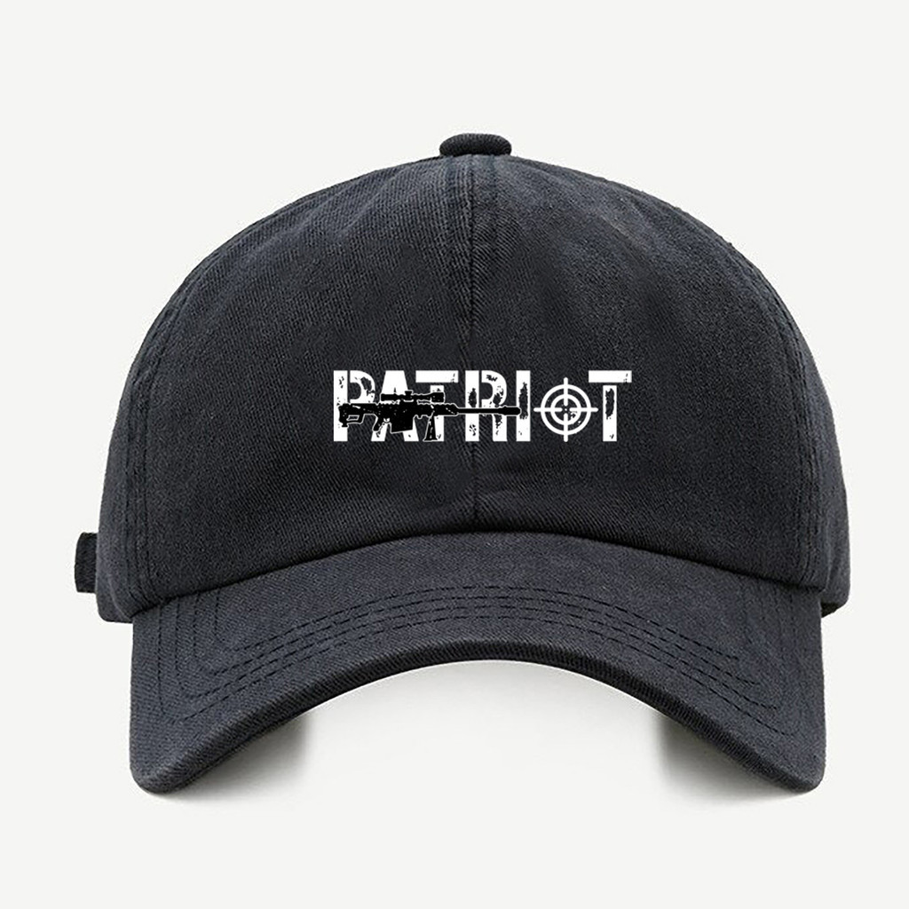 Bone baseball masculino preto Patriota Com regualgem cores bege e branco