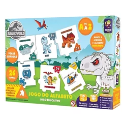 Jogo Educativo das Letras Jurassic World Mimo Toys Infantil Dinossauro Desenvolvimento Presente