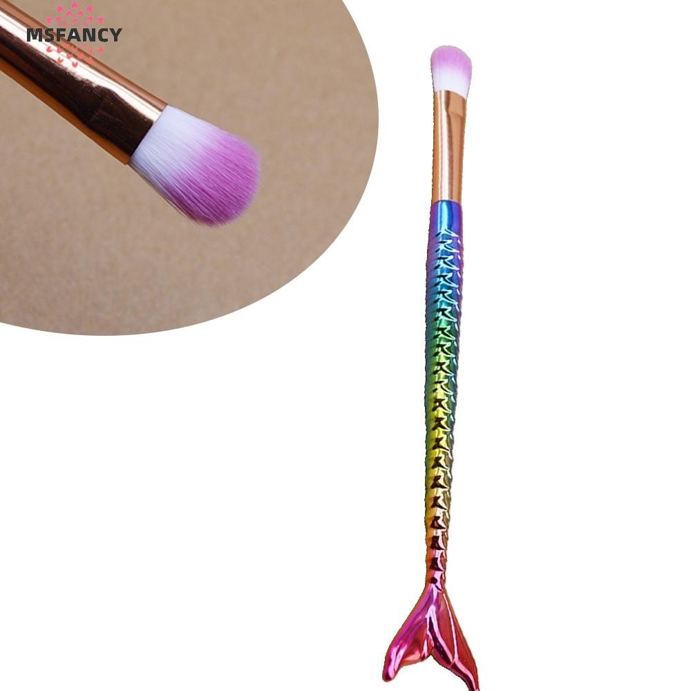 [Msfancy]Mermaid Eye Shadow Brush Small Fishtail Shape Effortless Blending Blending Brush