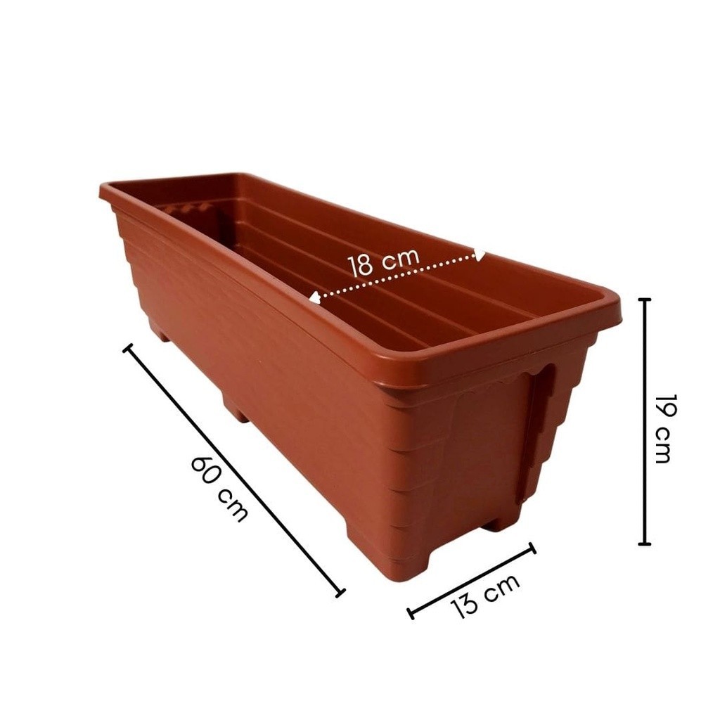 Kit 2 unidades Vaso Jardineira Floreira Plantio De Flores Jardim Horta 60cm em Oferta na Shopee