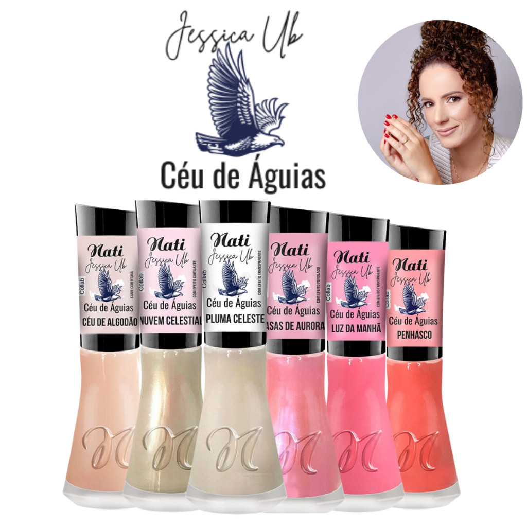 Kit Esmaltes Nati por Jessica Ub Coleção Céu de Águias Lançamento Manicure Pedicure