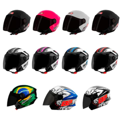 Capacete Moto Pro Tork Aberto New Liberty 3 Three Viseira Fumê Diversos Tamanhos/Modelos - Pro Tork