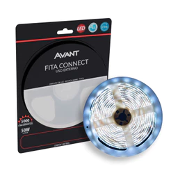 Fita Led Connect 10w 6500k Branco Frio 5 Metros 127v Tensão Direta 120 Leds/m a prova dágua Cod: 148010080 Avant