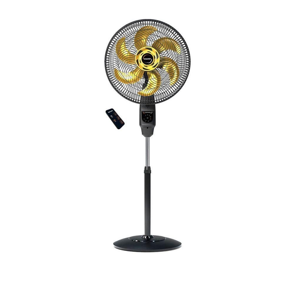 Ventilador De Coluna Mallory Chronos 40 Cm Preto E Dourado 220V