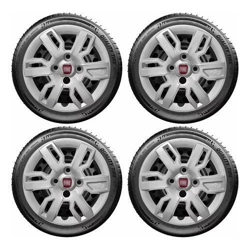 Jogo 4 Calotas Fiat Uno Way 13/15 Aro 13