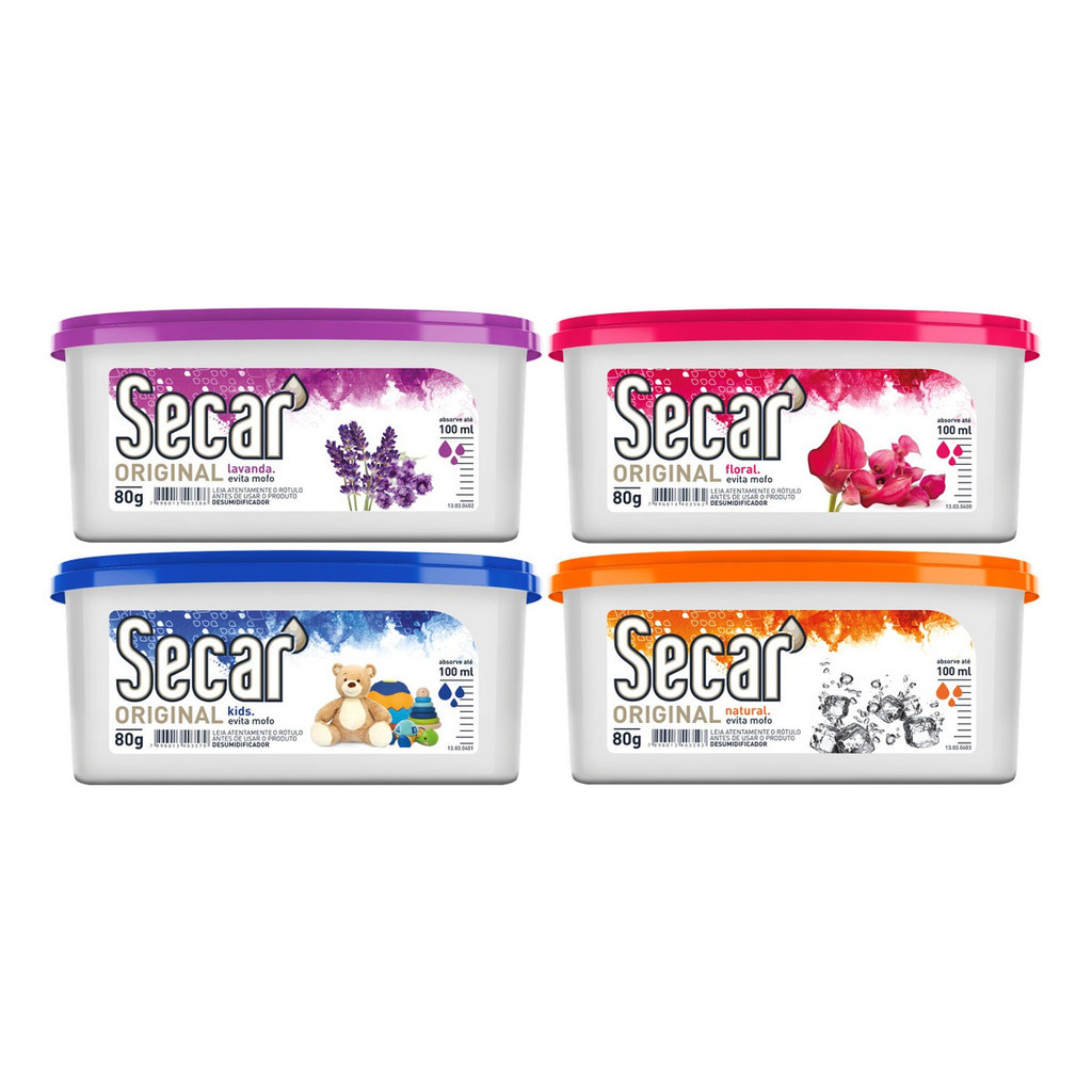 Kit 4un Antimofo Secar 80g - Desumidificador, Armario em Oferta na Shopee