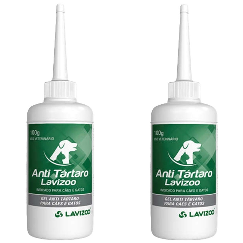 Kit 2 Gel Antitártaro Lavizoo para Cães e Gatos - 100 g em Oferta na Shopee