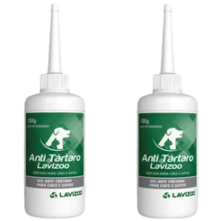 Kit 2 Gel Antitártaro Lavizoo para Cães e Gatos - 100 g