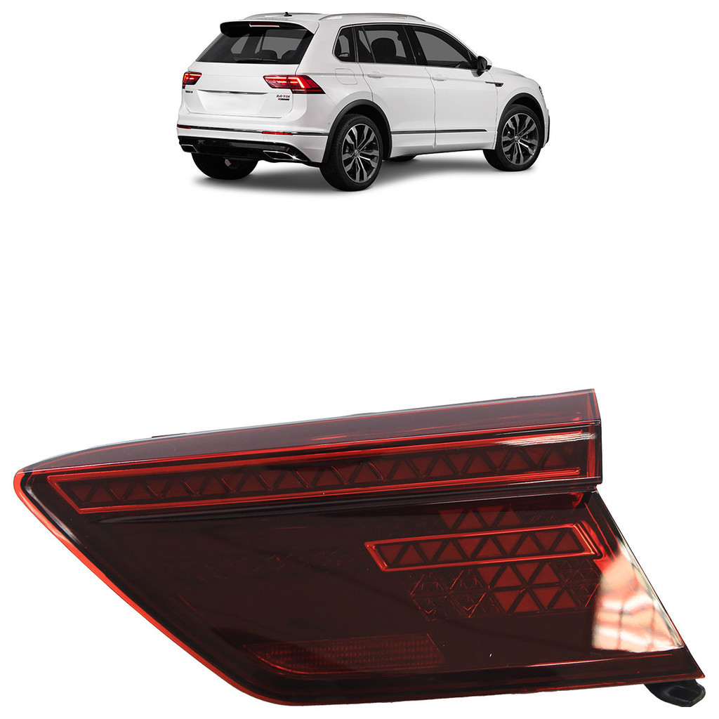 Lanterna Traseira Tiguan 2018 2019 2020 Rubi Led Porta-Malas Lente Lisa em Acrílico em Oferta na Shopee