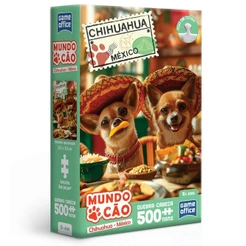 QUEBRA CABEÇA CHIHUAHUA MÉXICO MUNDO CÃO 500 PEÇAS NANO TOYSTER CACHORRO PUZZLE GAME OFFICE DOG CÃES