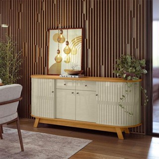 Aparador Para Sala Buffet Ambiente Mônaco Cumaru Opala - Madetec em Oferta na Shopee