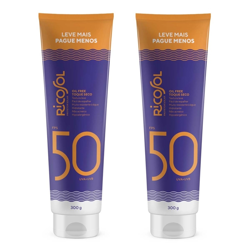 Kit 2 und Ricosol Protetor Solar FPS 50 - 300 G em Oferta na Shopee