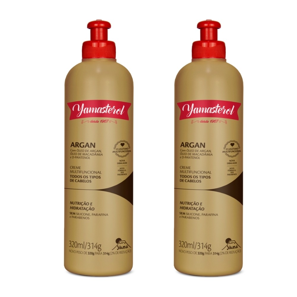 Kit 2 Yamamásterol Argan 320ml Yamá em Oferta na Shopee