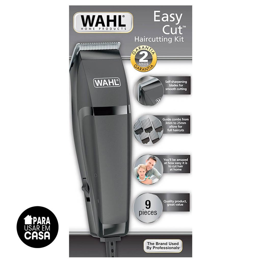 Detalhes do Máquina de Cortar Cabelo Easy Cut Preta Wahl