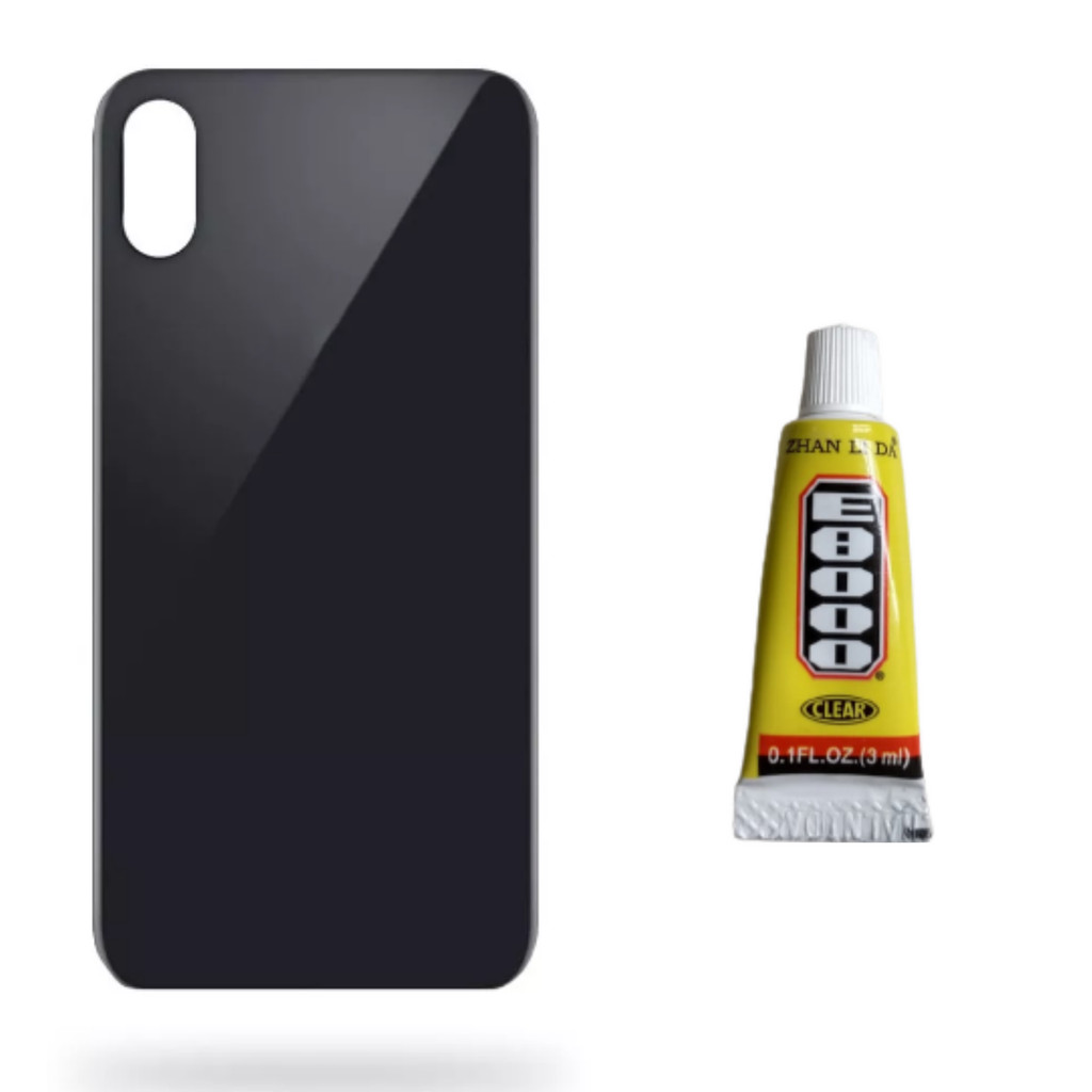 Tampa Traseira  Para iPhone X  Cinza  + Cola 3ml