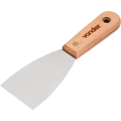 Espátula Betumadeira Aço Inox 2.1/4 6cm Cabo Madeira Vonder