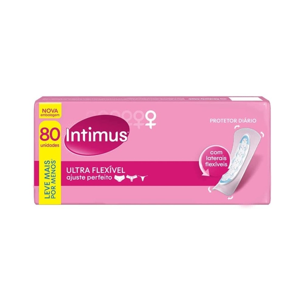 Protetor Diario Intimus Ultra Flexivel 80 Unidades Leve Mais Pague Menos em Oferta na Shopee