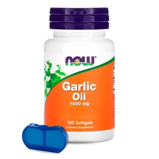 Óleo de Alho 1500mg Now Foods 100 Softgels + Porta Cápsulas em Oferta na Shopee