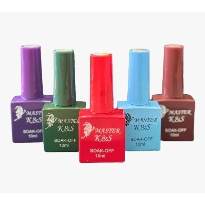 Kit 10 Esmaltes Em Gel Quadrado K&S Nail Decoração Unhas Esmaltes