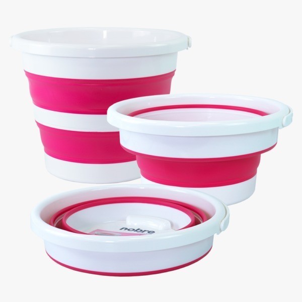 Balde Dobrável Retrátil Flexível 12L Silicone Com Alça Marca Nobre em Oferta na Shopee