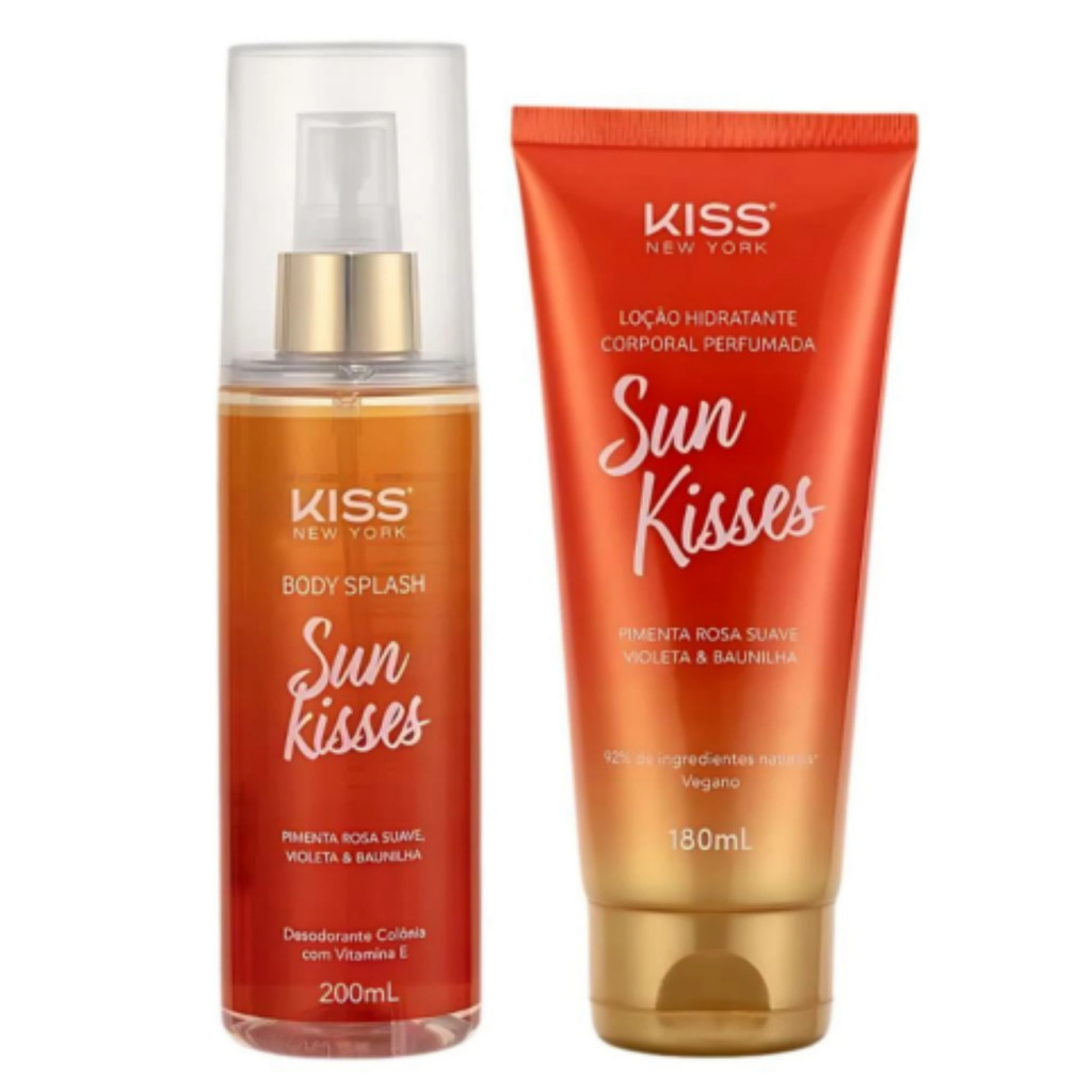 Kit Loção Corporal 180ml + Body Splash 200ml Sun Kisses- Kiss New York