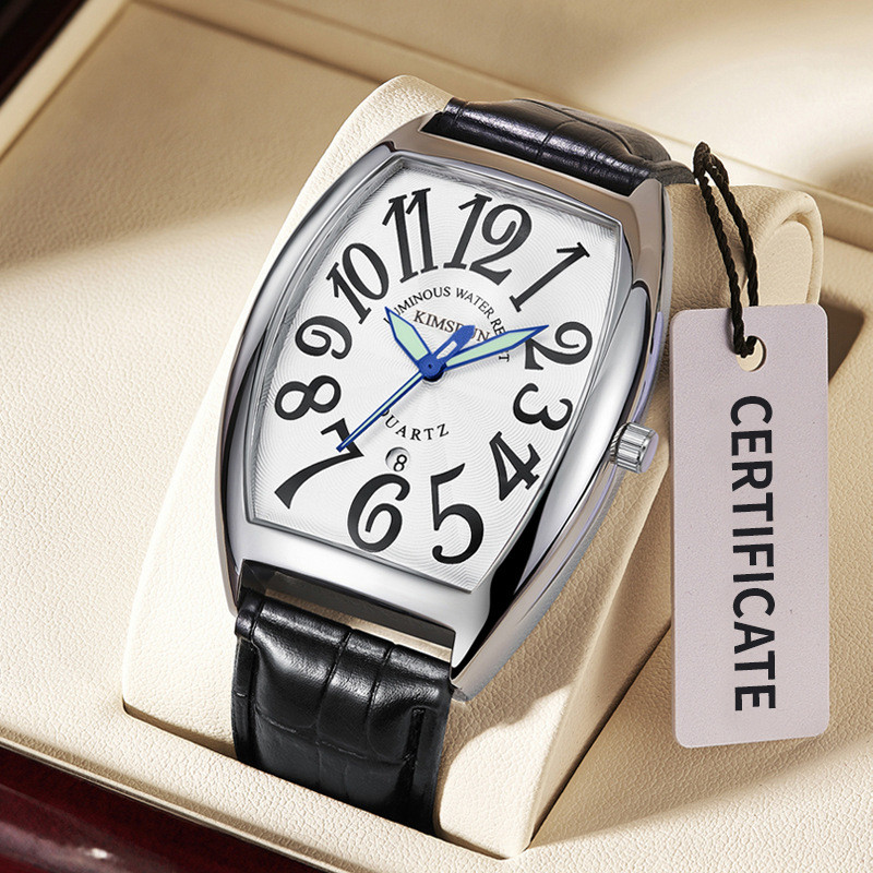 Relógio masculino em formato de barril KIMSDUN marca relógio de pulso luminoso relógio masculino relógio de quartzo