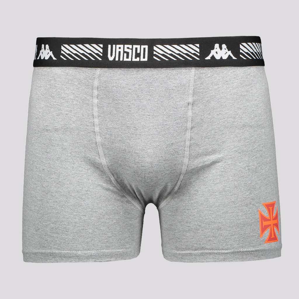 Cueca Boxer Kappa Vasco Mescla Cinza em Oferta na Shopee