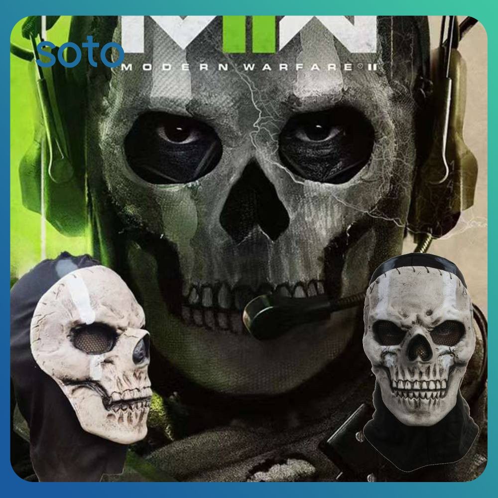 SOTO Call Of Duty Halloween Horror Ghost Skull Mask Dressing Party Ghost Cosplay Performance Party Masquerade Props Cosplay Mask