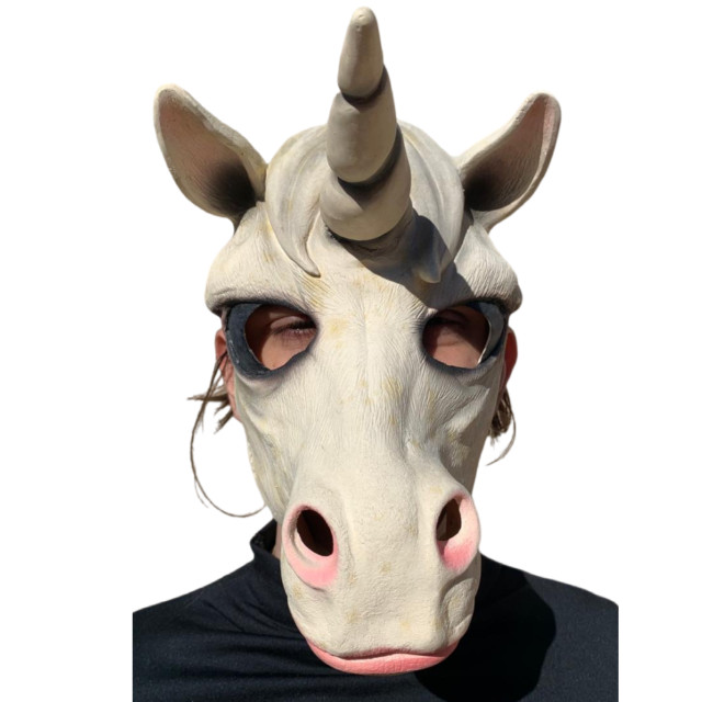 Máscara Unicórnio Halloween Carnaval Fantasia Teatro Terror Assustador Dia das Bruxas Zumbi Cosplay Horror Monstro