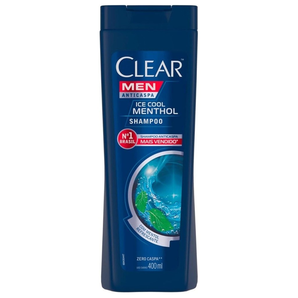 Shampoo Clear Men Anticaspa Ice Cool Menthol 400 Ml